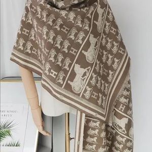 COPY - COPY - COPY - Equestrian wrap/scarf. Designer inspired